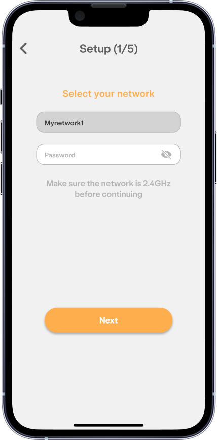 Logging in to the Whisker app