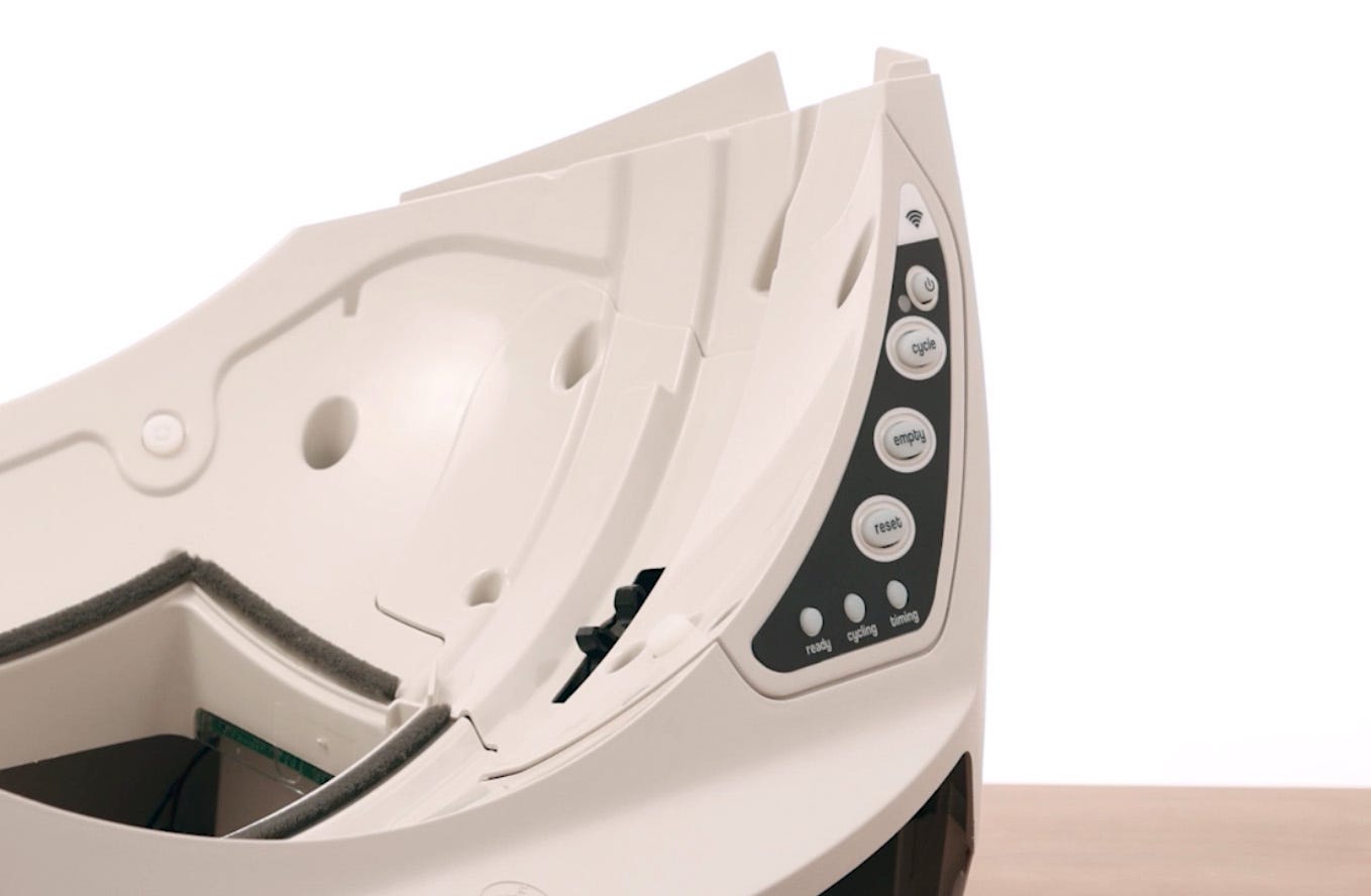 Control panel cover seated flush with base edges
