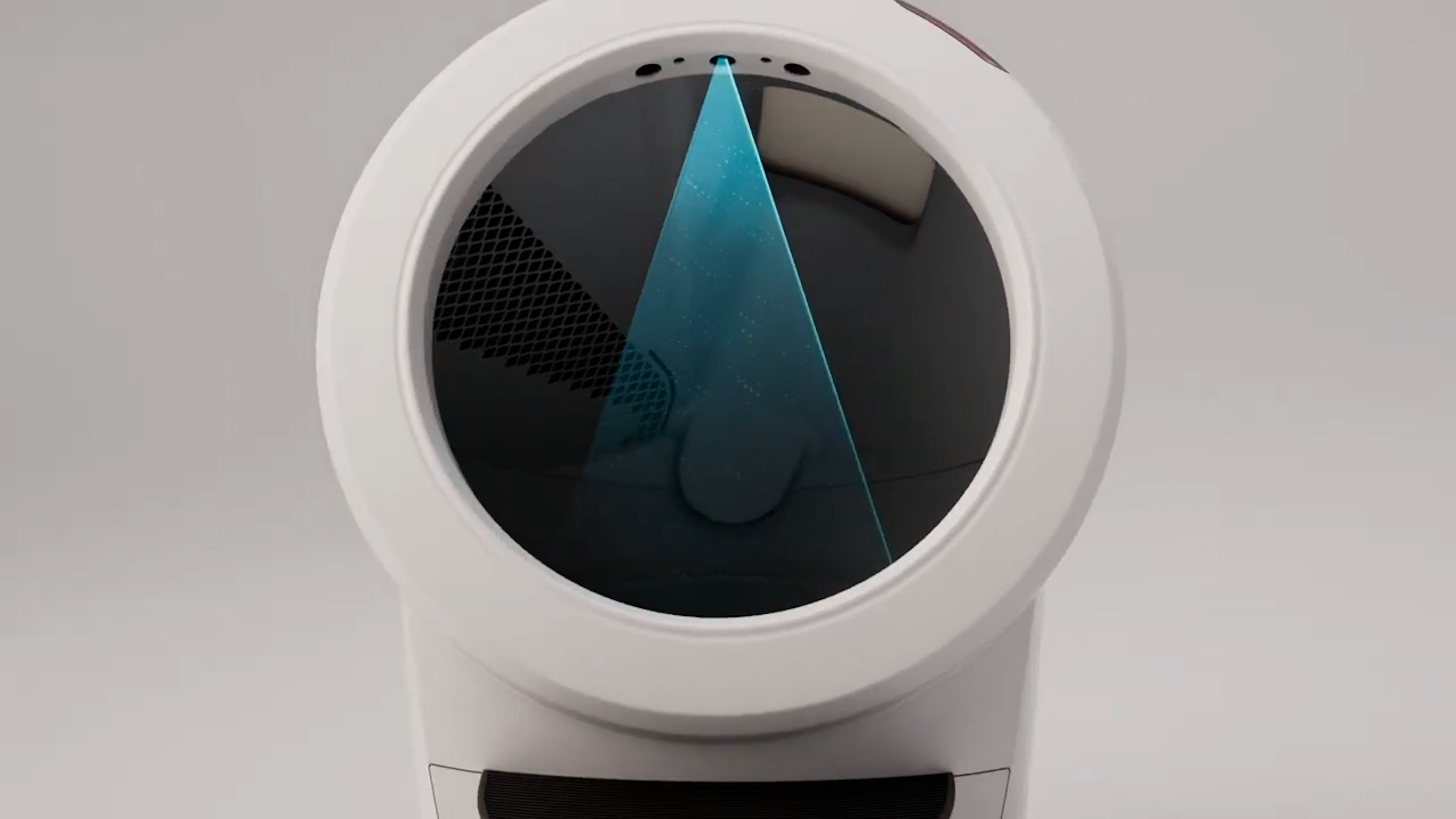 Curtain sensor animation looking down from top of bezel